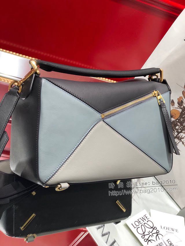 LOEWE經典爆款包包 羅意威中號Puzzle幾何拼接手提斜挎包 10171  tcl1136